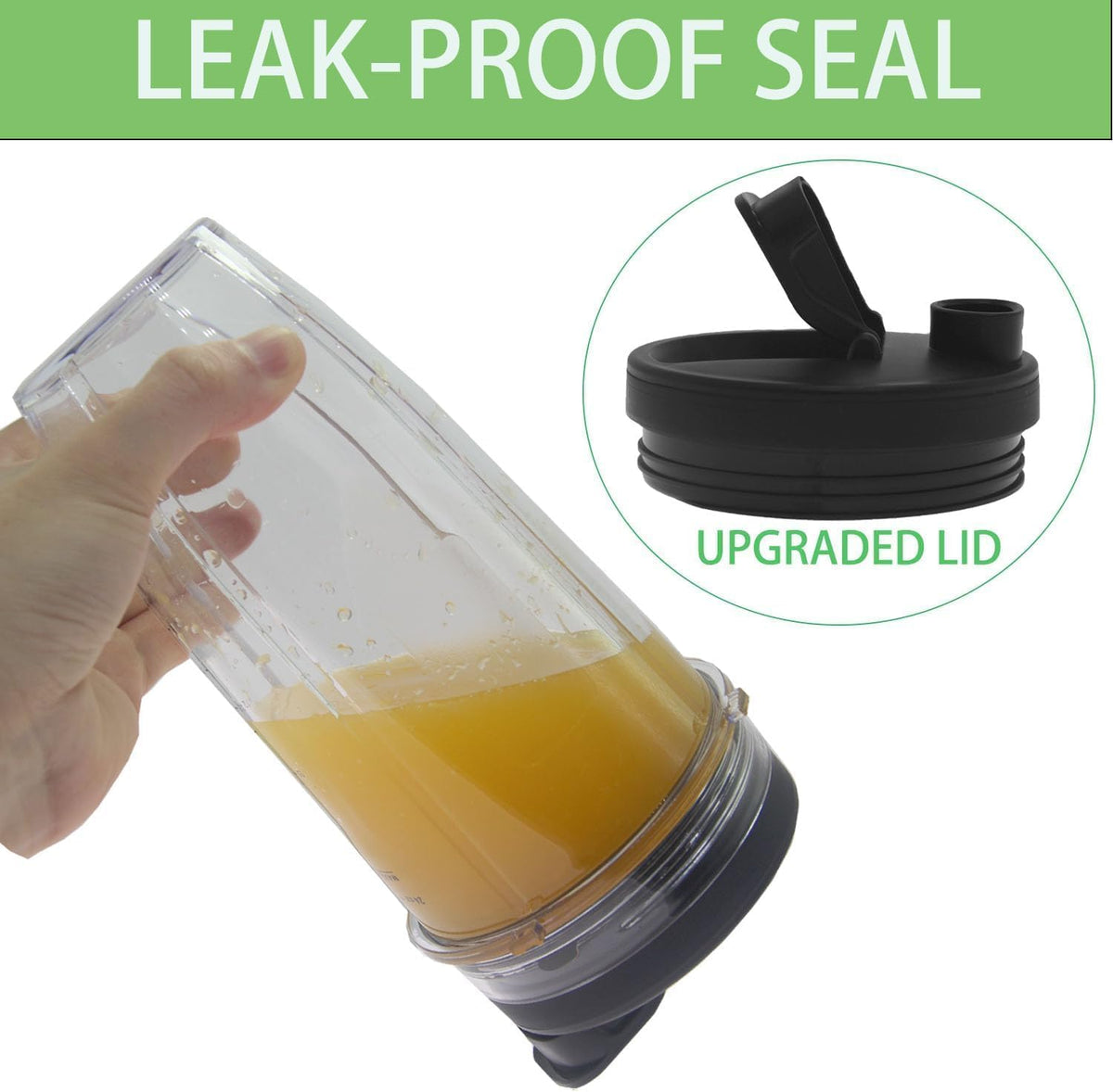 2 Pack 24oz Blender Cups with To-Go Lids and Blade I9130