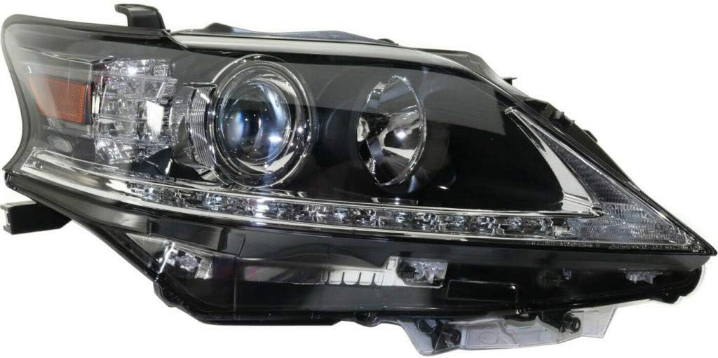 Black Headlight Assembly Pair Driver and Passenger Side W9723