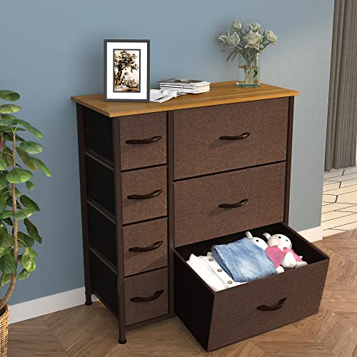 7 Drawer Fabric Dresser with Steel Frame G8776