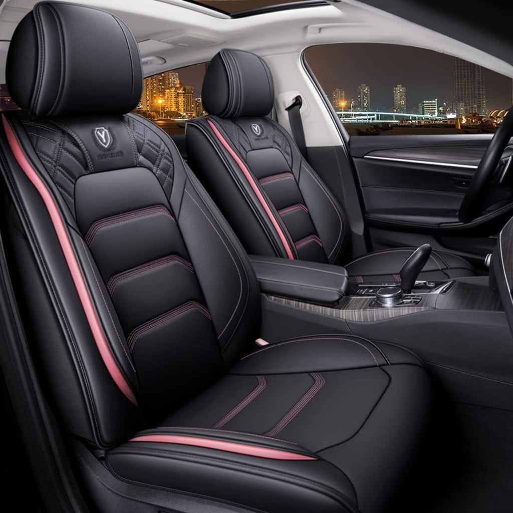 Leather Car Seat Covers 5 Seats Full Set V296320