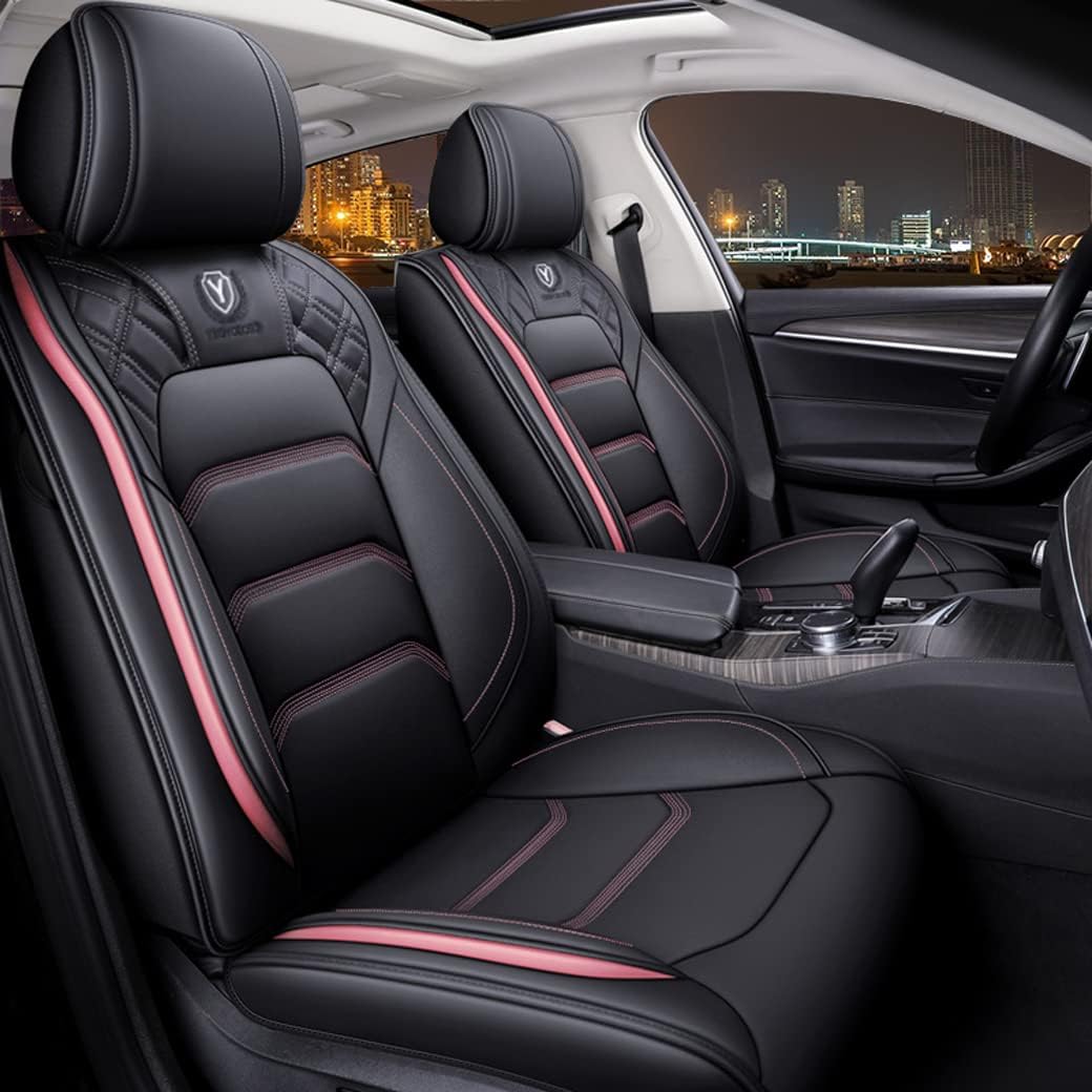 Leather Car Seat Covers 5 Seats Full Set V296320