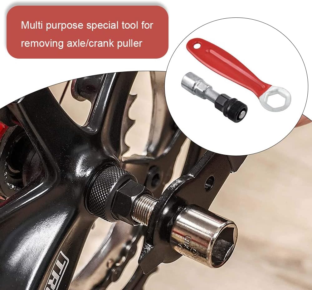 2 Pcs Bicycle Repair Tool Kit Crank Removal Tool 16mm Wrench Spanner Set K285983
