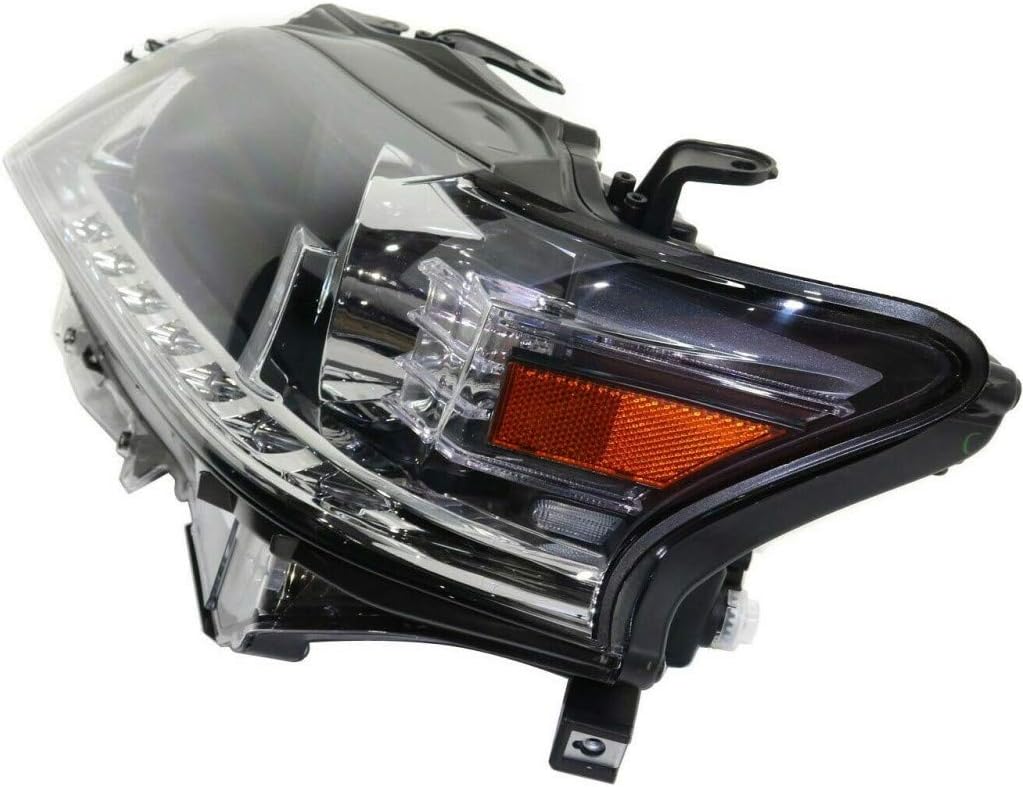 Black Headlight Assembly Pair Driver and Passenger Side W9723