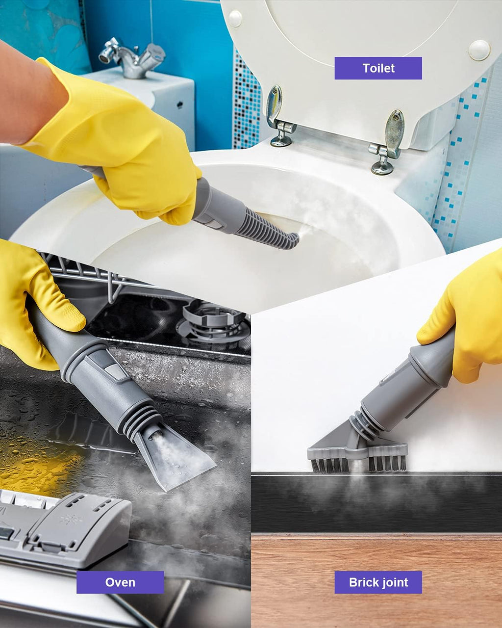 9-in-1 Steam Mop Cleaner with Detachable Handheld Unit C196