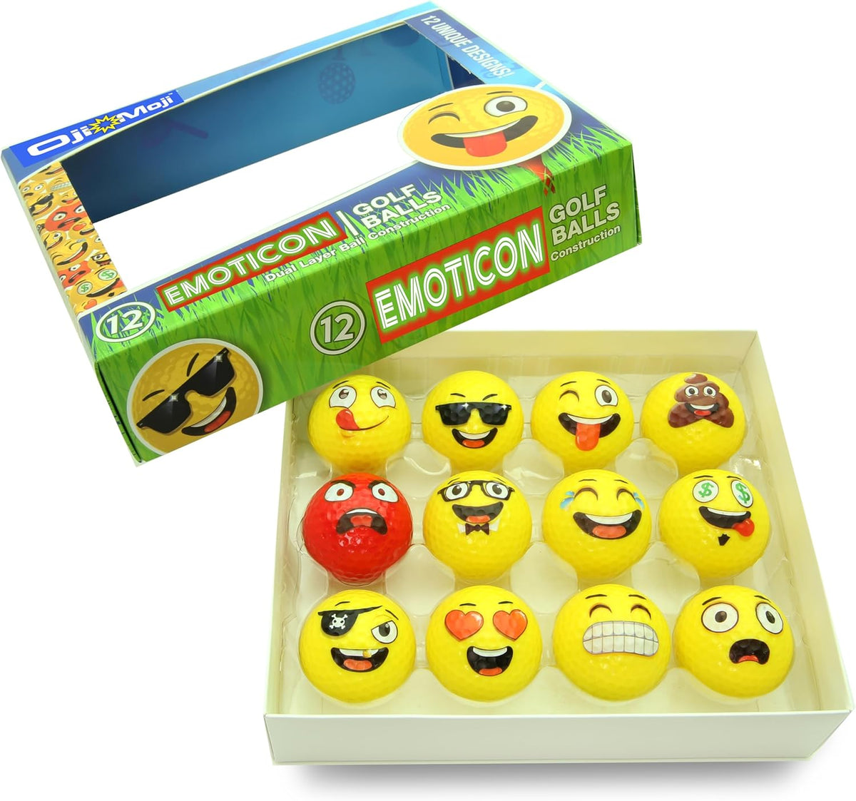 12-Pack Emoji Golf Balls S40844