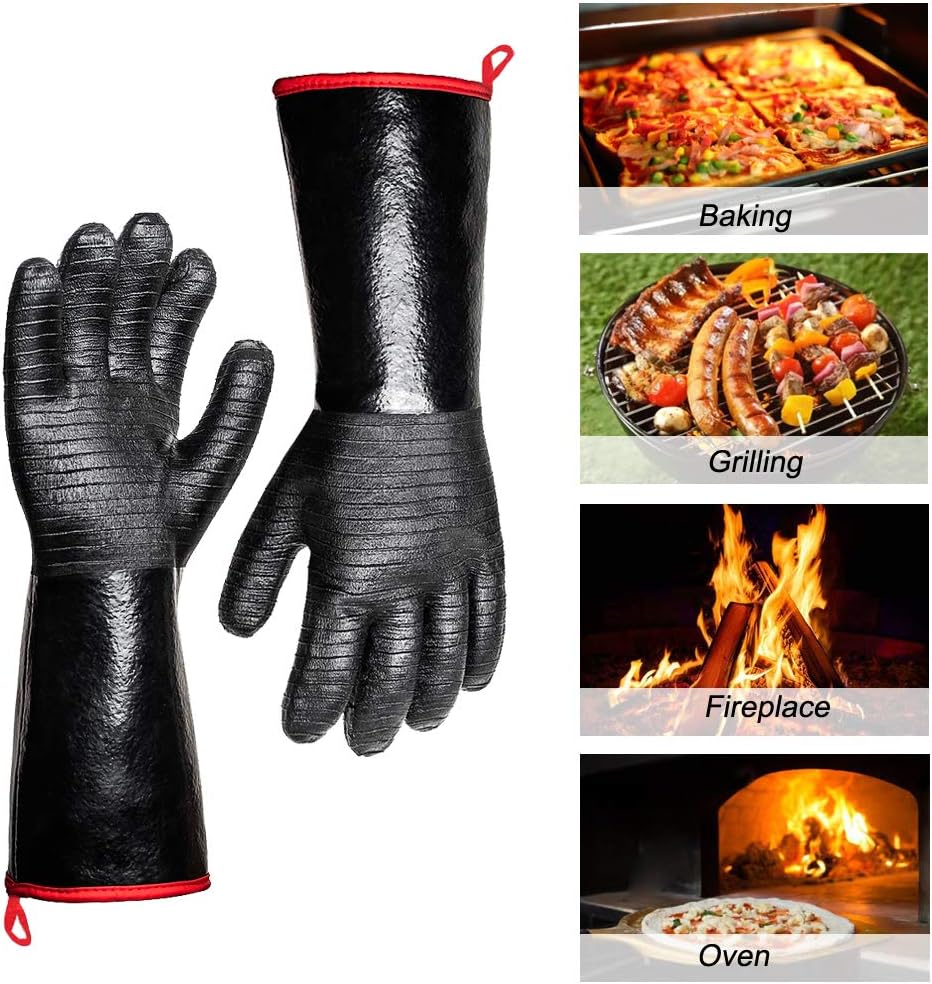 Extreme Heat Resistant Waterproof Long Sleeve Neoprene Coating Gloves 14-Inch I2212