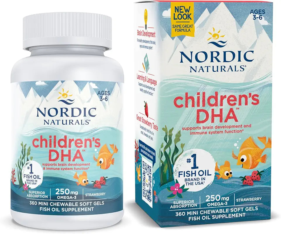 Strawberry 250 mg Omega-3 DHA Chewable Soft Gels B983815