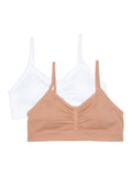 Seamless Ruched Crop Bra, 2-Pack Y228