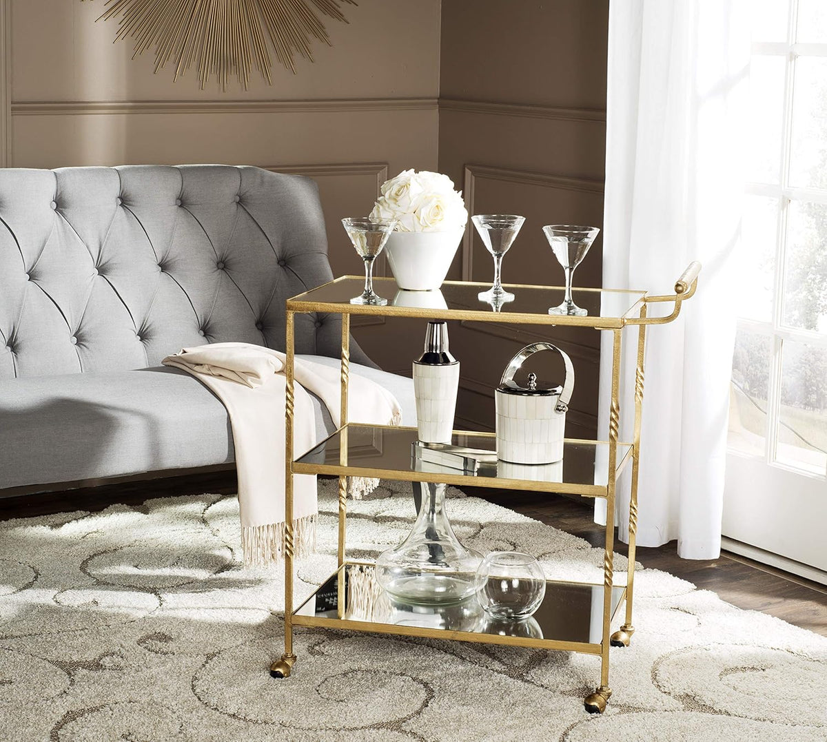 Silver Bar Cart O1530