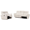White Leather 2-Piece Living Room Set P81996