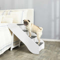 Foldable Wood Carpeted Pet Stairs E89441
