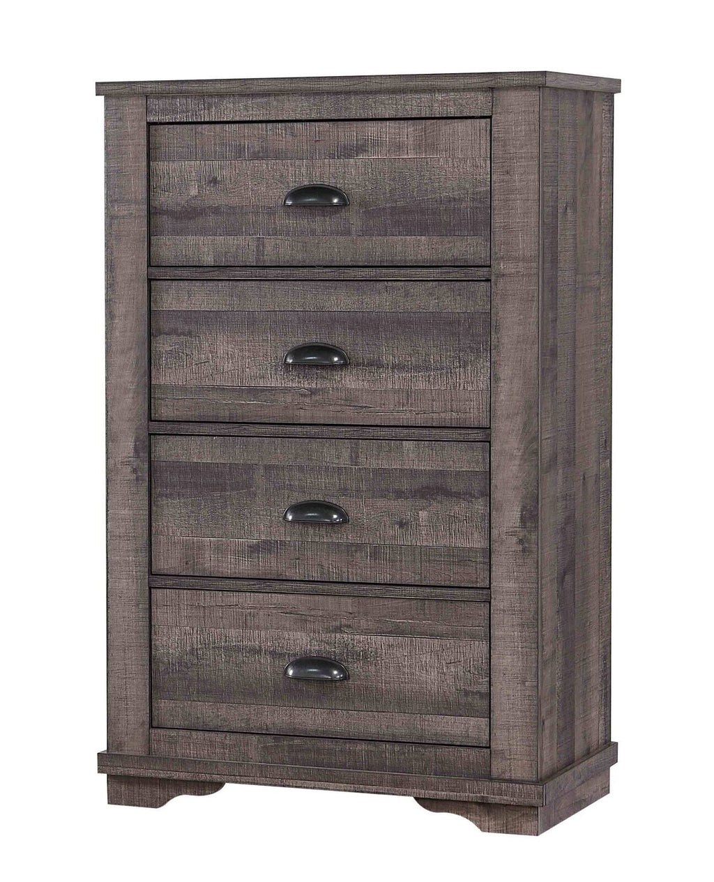 6pc Queen Size Bed Dresser Mirror Chest Nightstand Set Wooden Furniture Gray X448596
