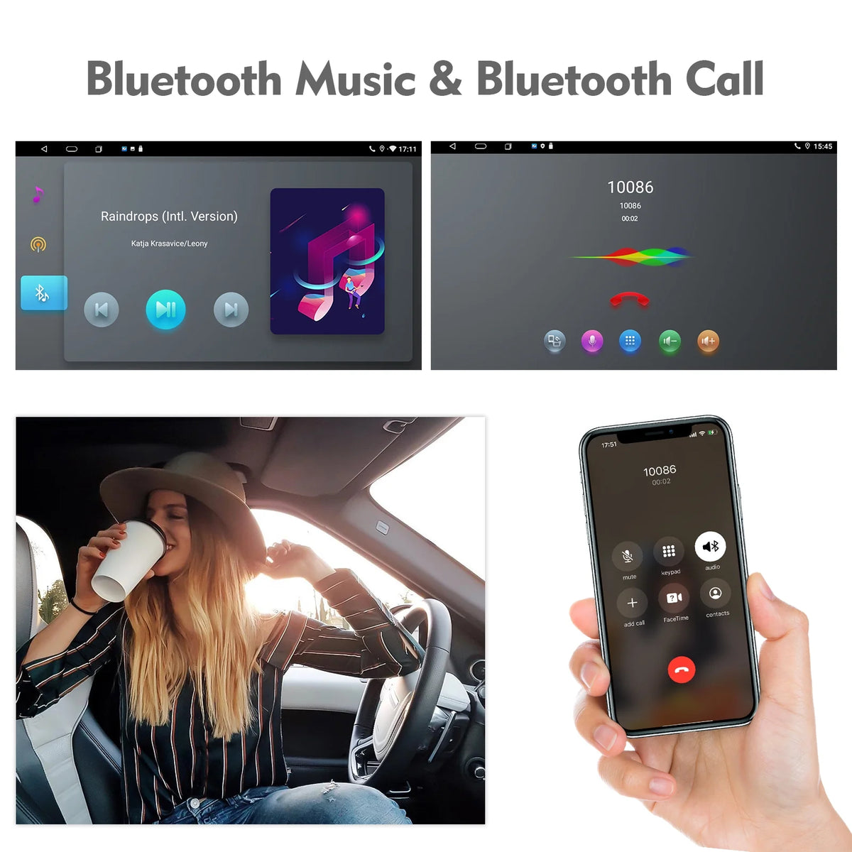 9 Inch Double Din Car Stereo with Wireless Carplay C28404