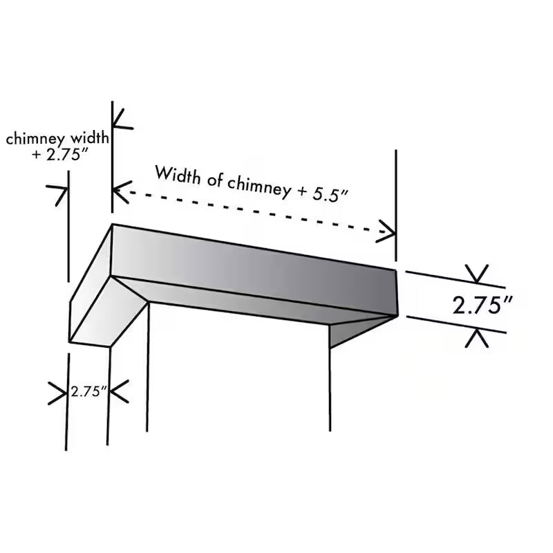 Crown Molding Profile for Wall Mount Range Hood N811