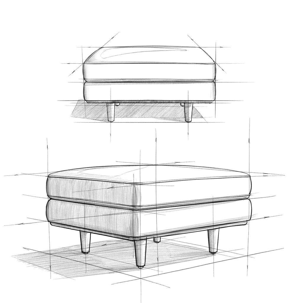 Genuine Leather Ottoman O430