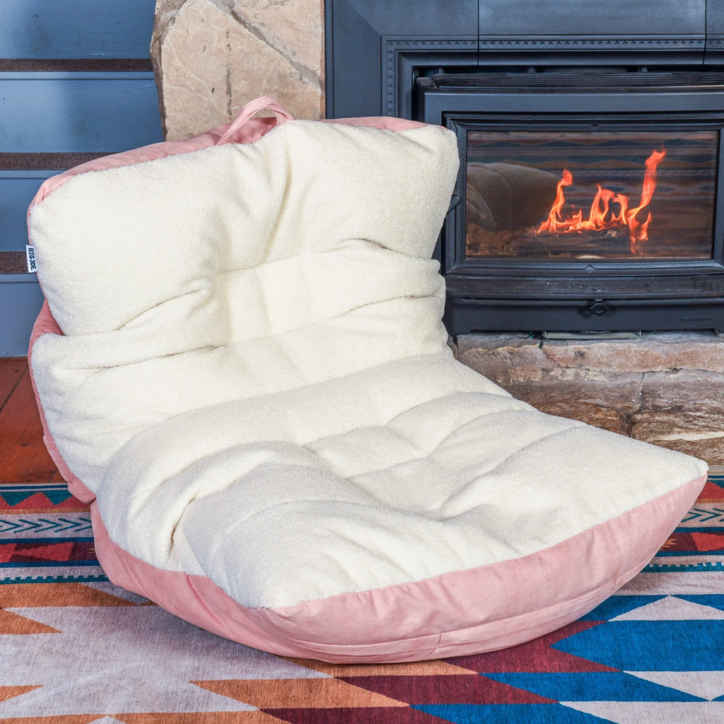 Oat Sherpa Bean Bag Chair X25504