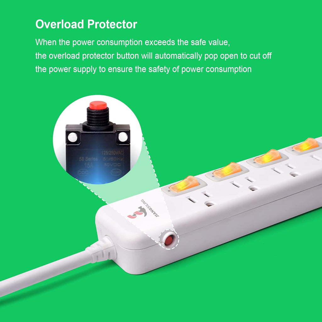 12 Pack Surge Protector Power Strip with Individual Switch G651475