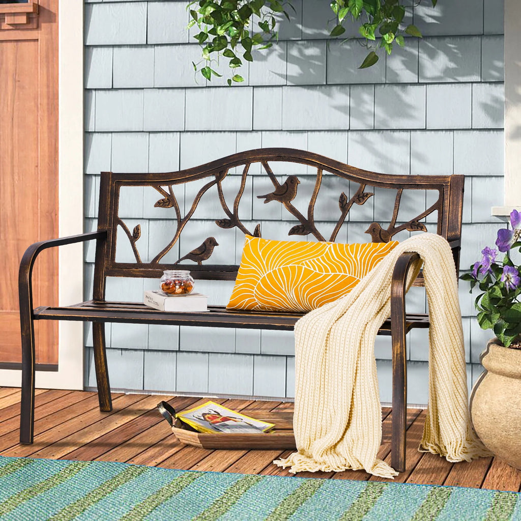 50” Outdoor Metal Patio Garden Bench O994
