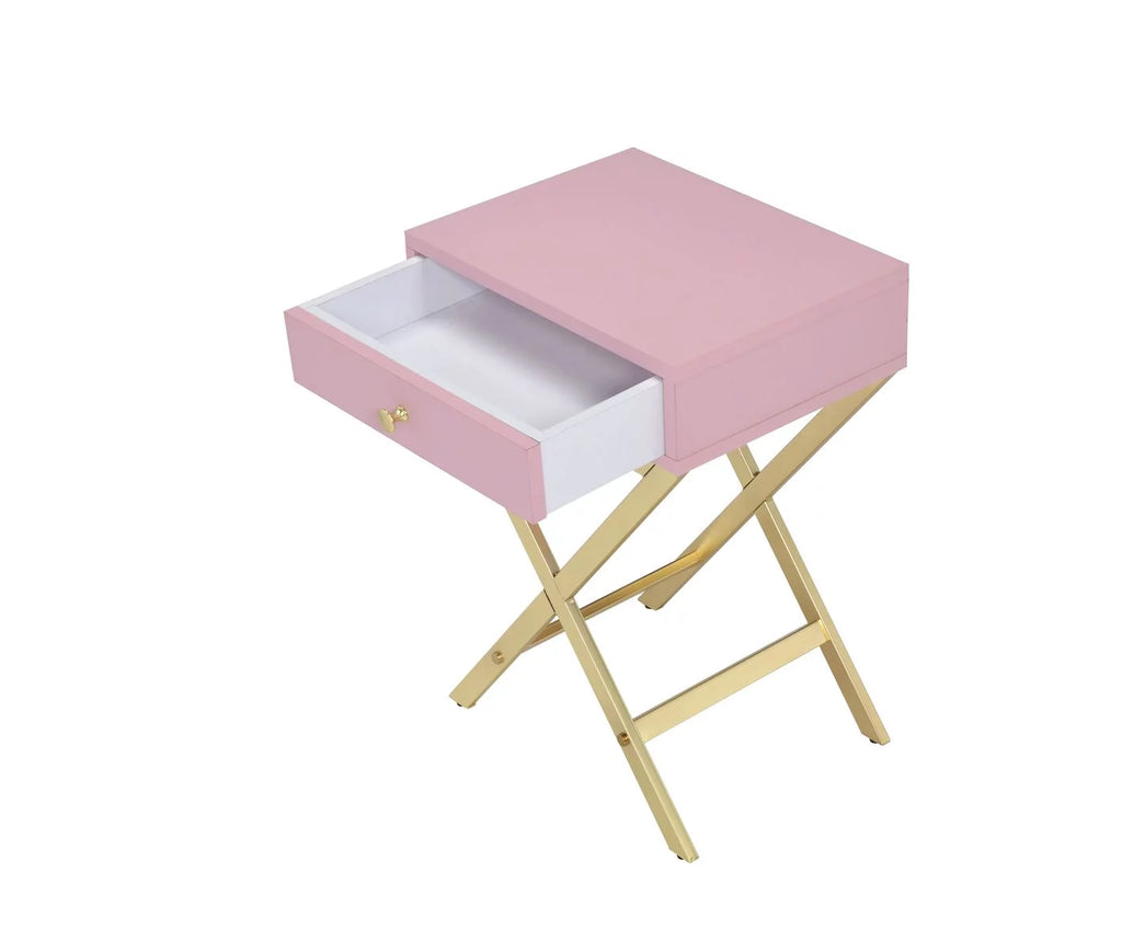 Pink & Gold Side Table M93976
