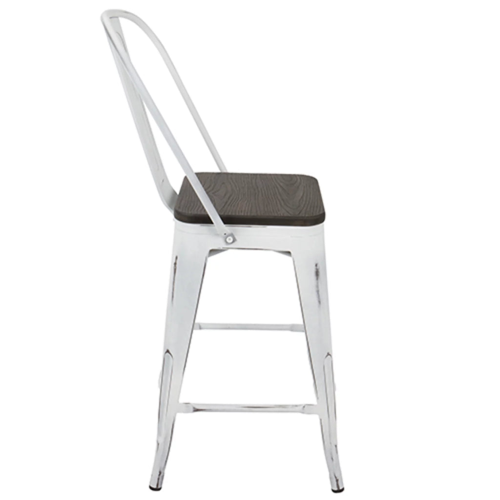 High Back Counter Stool Set of 2 O88518