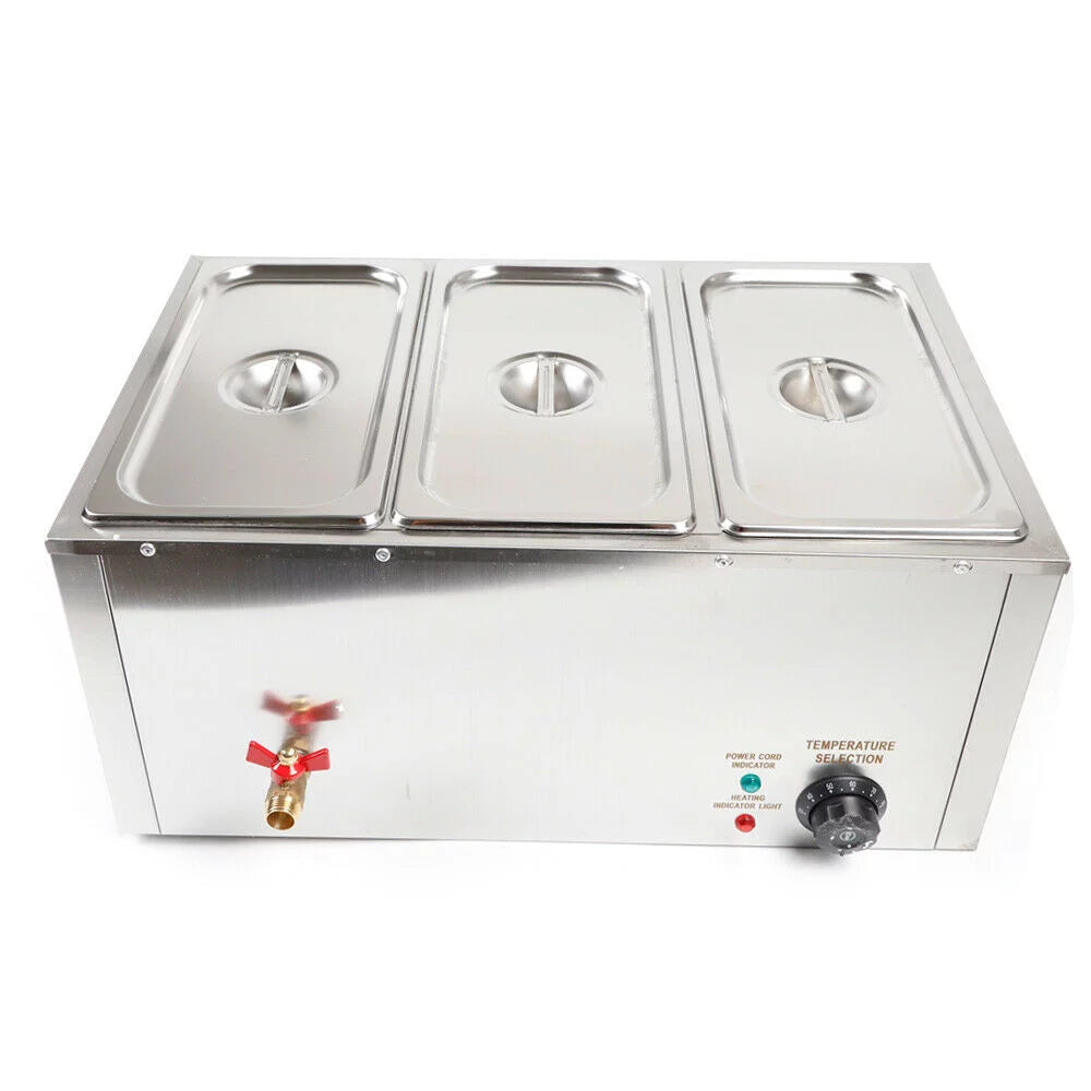 3-Pan Electric Food Warmer with Lid P718
