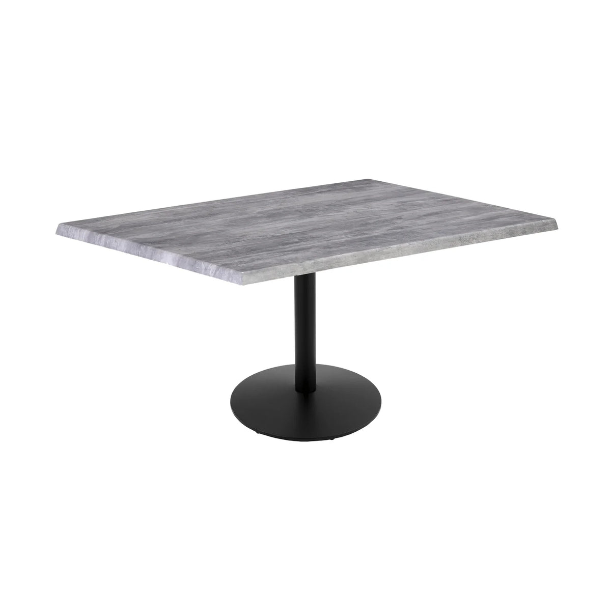 Black Round Base Rectangle Table K9255