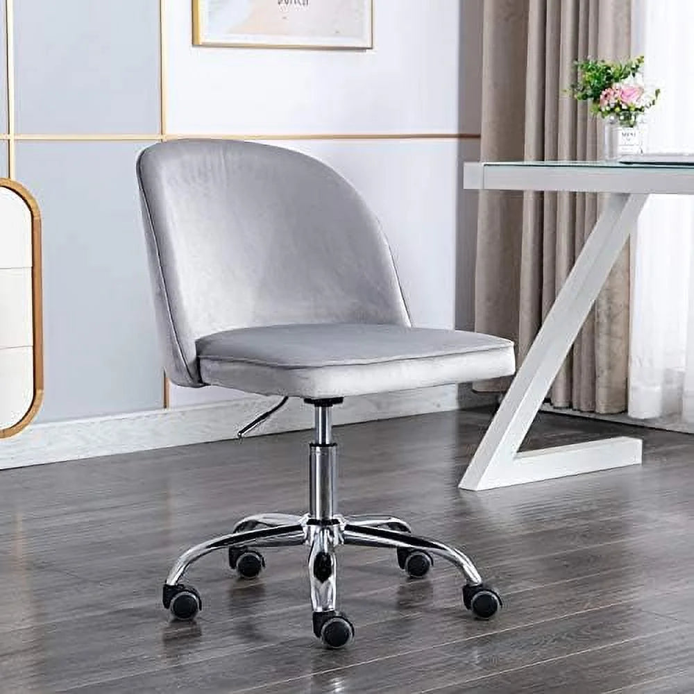 Velvet Office Desk Chair with Wheels H76400