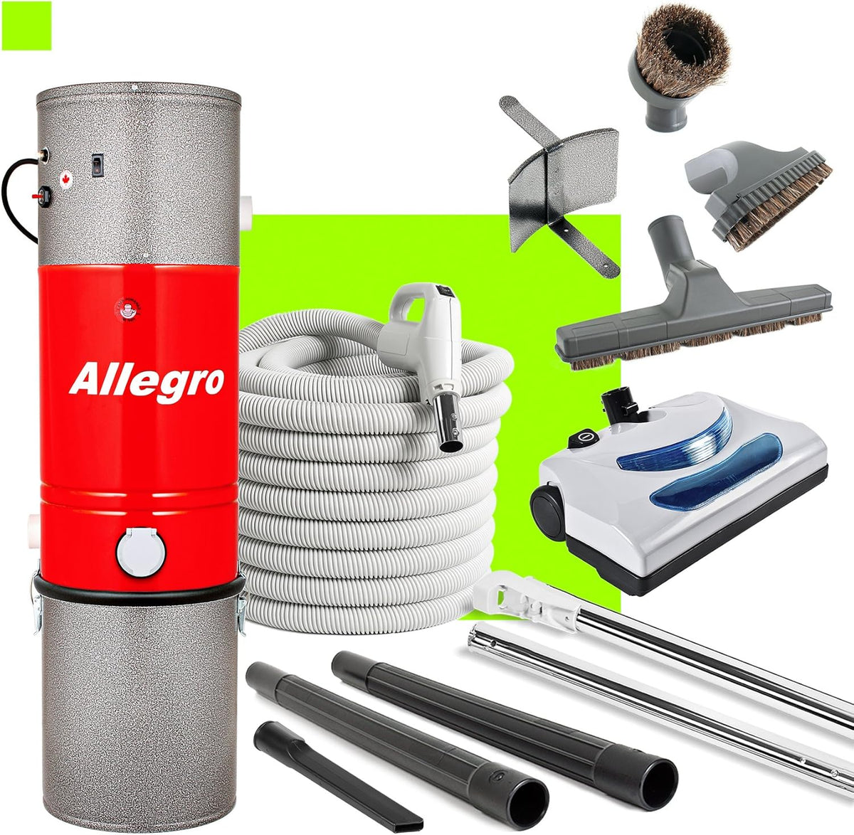 Central Vacuum Unit with 30 ft Hose and Powerhead Kit V1586