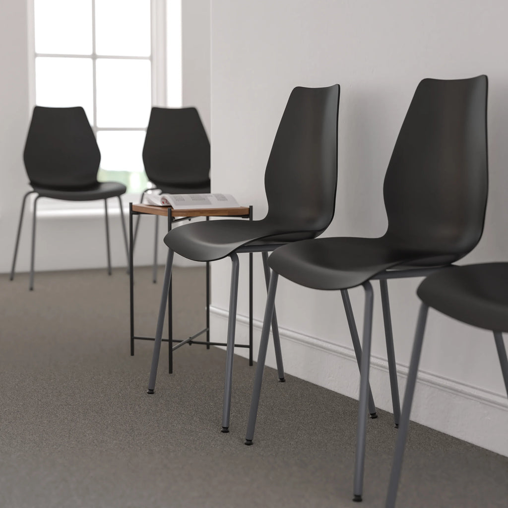 Black Stack Chair with Lumbar Support N493398
