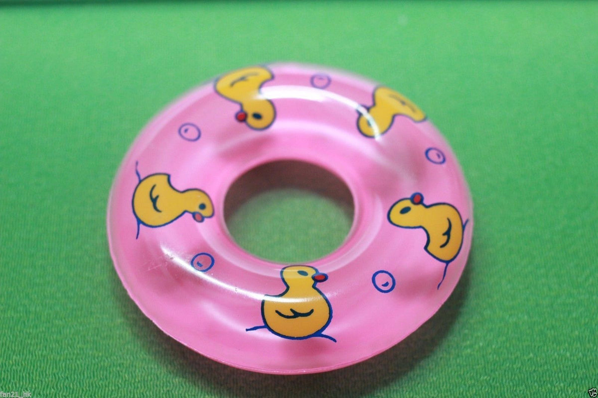 2 Pcs Plastic Baby Bath Toy Inflatable Swim Ring (Pink & Blue) P211