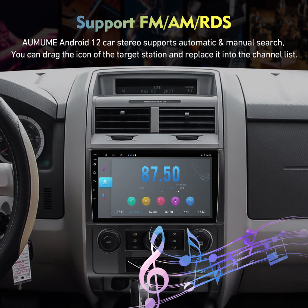 9 Inch Double Din Car Stereo with Wireless Carplay C28404
