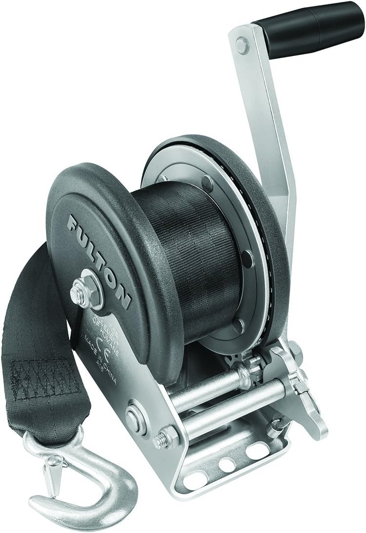 Single Speed Winch with 20' Strap and Cover, 1500 lbs. Capacity, Pack of 2 X986411