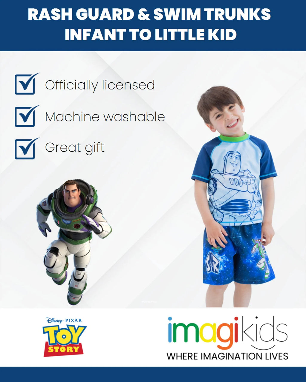 Rash Guard and Swim Trunks Outfit Set W61814