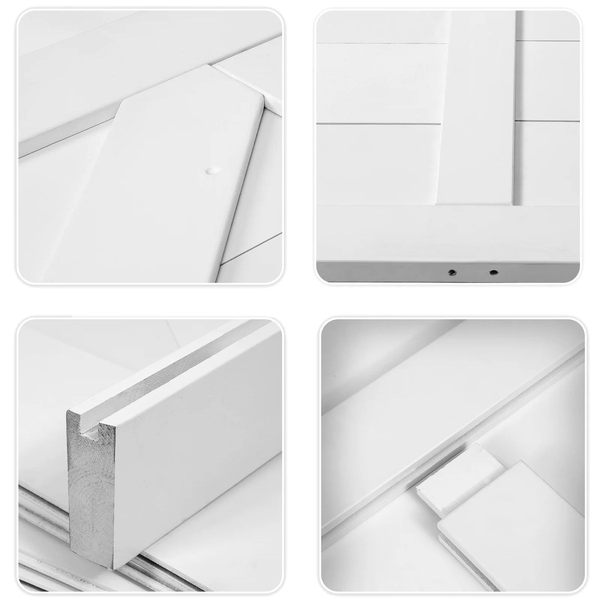 White Primed Paneled Wood Sliding Barn Door A696