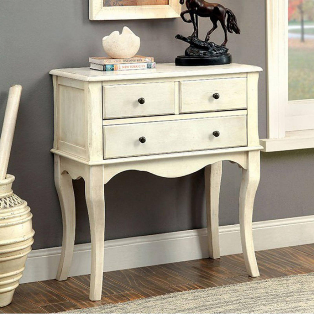 Antiqued White Hallway Cabinet P38717